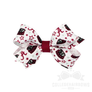 Alabama Mini Signature Collegiate Logo Print Grosgrain Hair Bow