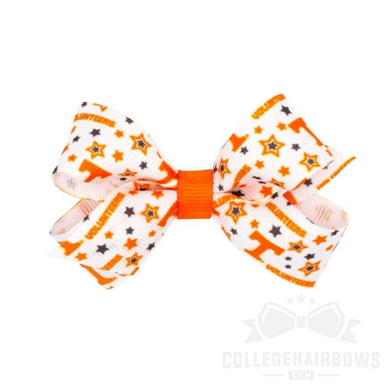 University of Tennessee Mini Signature Logo Print Grosgrain Hair Bow