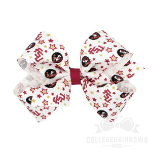 Florida State Medium Logo Print Grosgrain Hair Bow