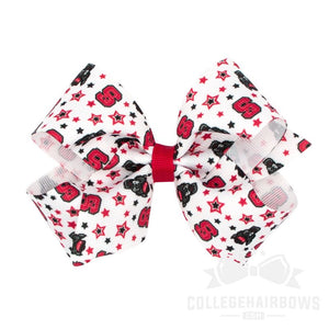 North Carolina State Medium Logo Print Grosgrain Hair Bow