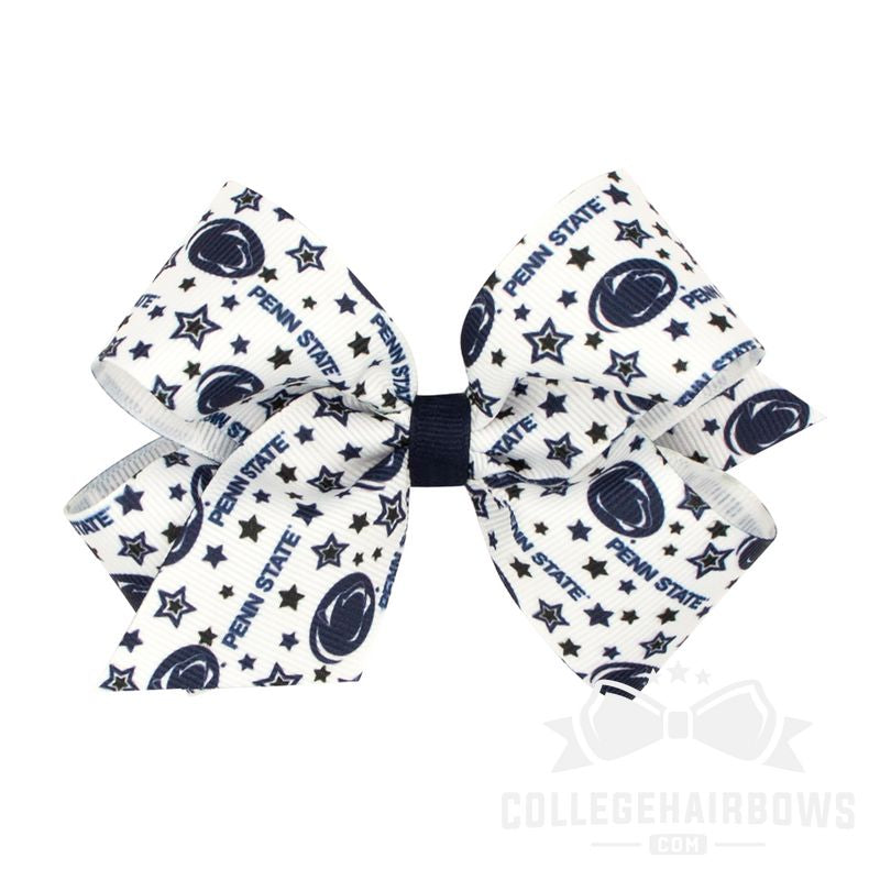 Medium Signature Collegiate Logo Print Grosgrain Hair Bow