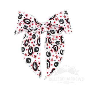 Georgia Medium Logo Print Knot Bowtie with Tails