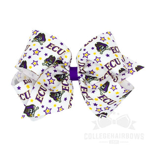 Eastern Carolina University King Logo Print Grosgrain Hair Bow