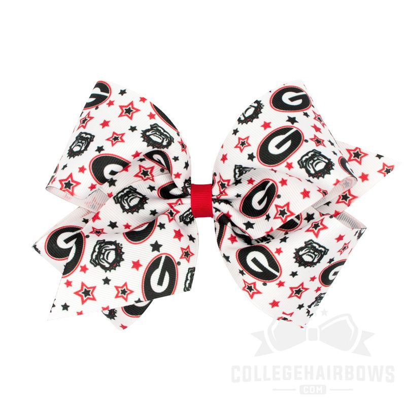 University of Georgia King Signature Logo Print Grosgrain Hair Bow