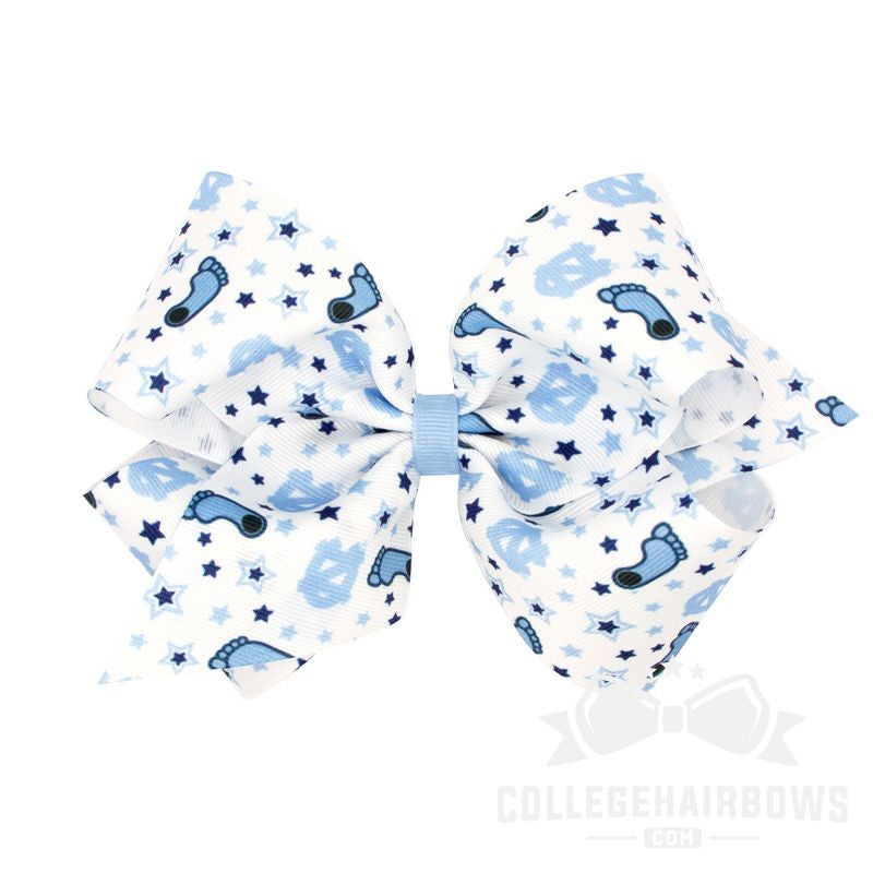 University of North Carolina King Logo Print Grosgrain Hair Bow