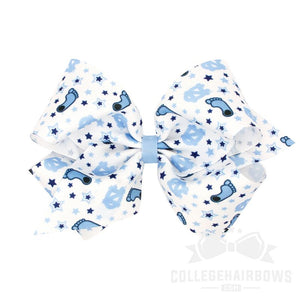 University of North Carolina King Logo Print Grosgrain Hair Bow