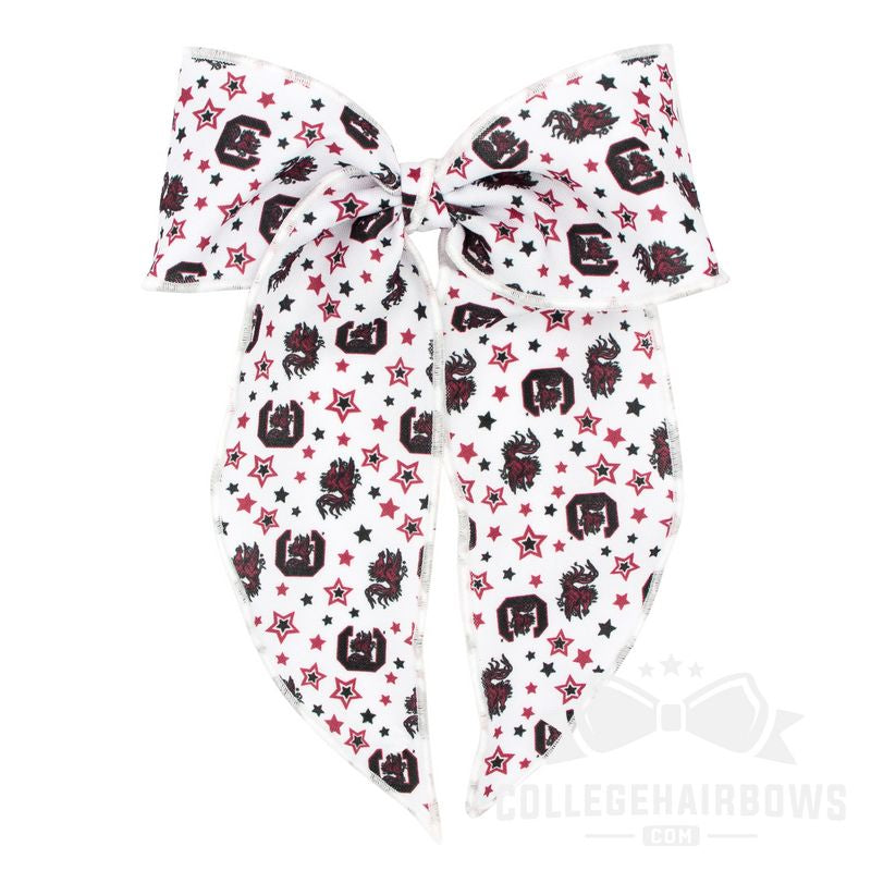 South Carolina King Signature Logo Print Fabric Bowtie With Knot and Tails