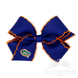 Florida Medium Moonstitch Hair Bow with Embroidered Logo