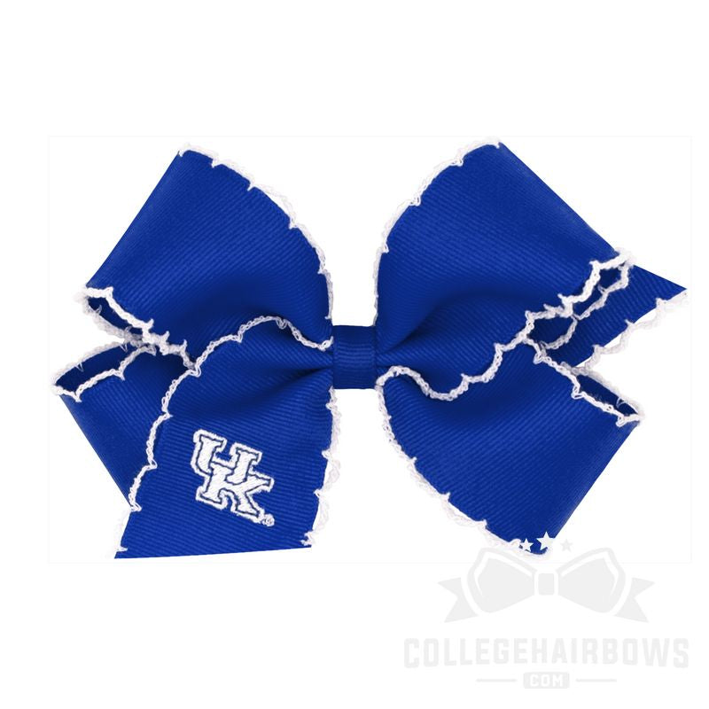 Kentucky Medium Moonstitch Hair Bow with Embroidered Logo