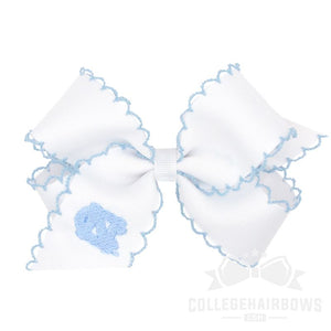 University of North Carolina Medium Moonstitch Hair Bow with Embroidered Logo