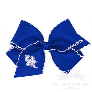 Kentucky King Moonstitch Hair Bow with Embroidered Logo